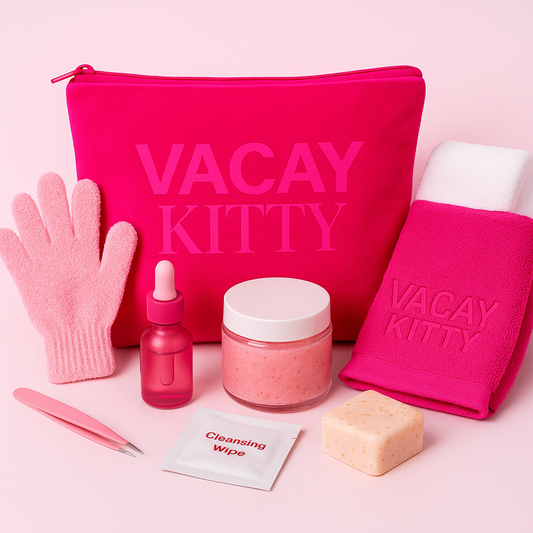 Deluxe Vacay Kitty Aftercare Kit – 10 Luxe Essentials for the Ultimate Post-Vacay Glow 🌴🐱✨